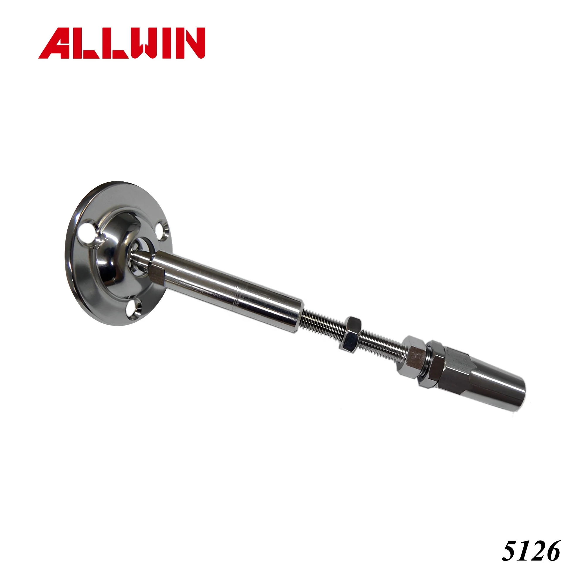 Stainless Steel One Way Adjustable Solid Wall Toggle Terminal Swageless Cable Railing Fitting