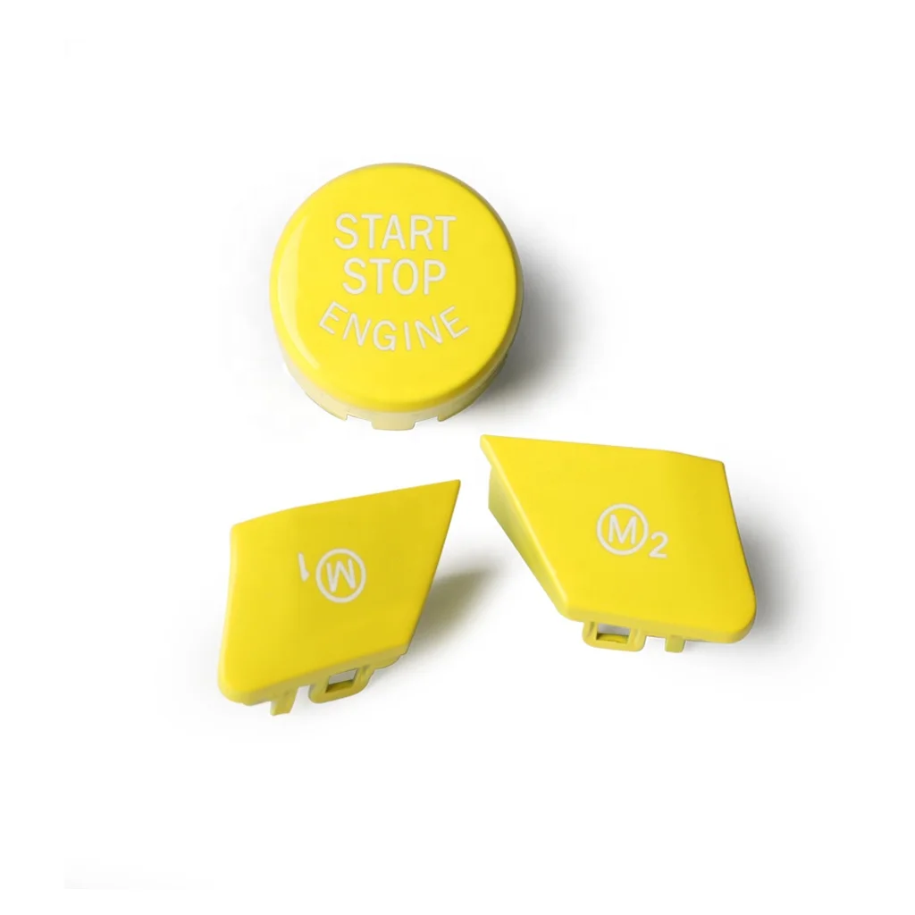 For BMW 123456 Series X5X6 Car ABS Yellow M1M2 Start Stop Engine Button