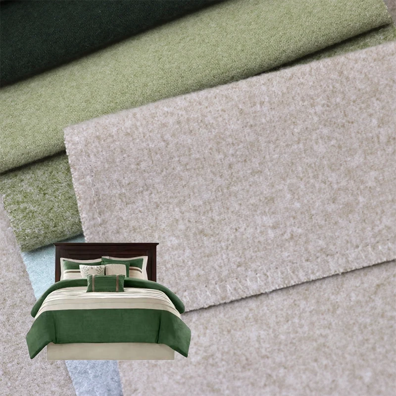 2305A South Korea Heavyweight 360gsm 142cm Double Woven Matte Double-faced Cashmere Bedding Sofa Fabrics