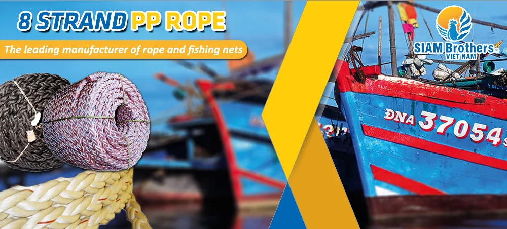 High Tenacity Floating Rope Custom Strands Twisted PP Rope Long durable 3 4 8 strand PP danline rope