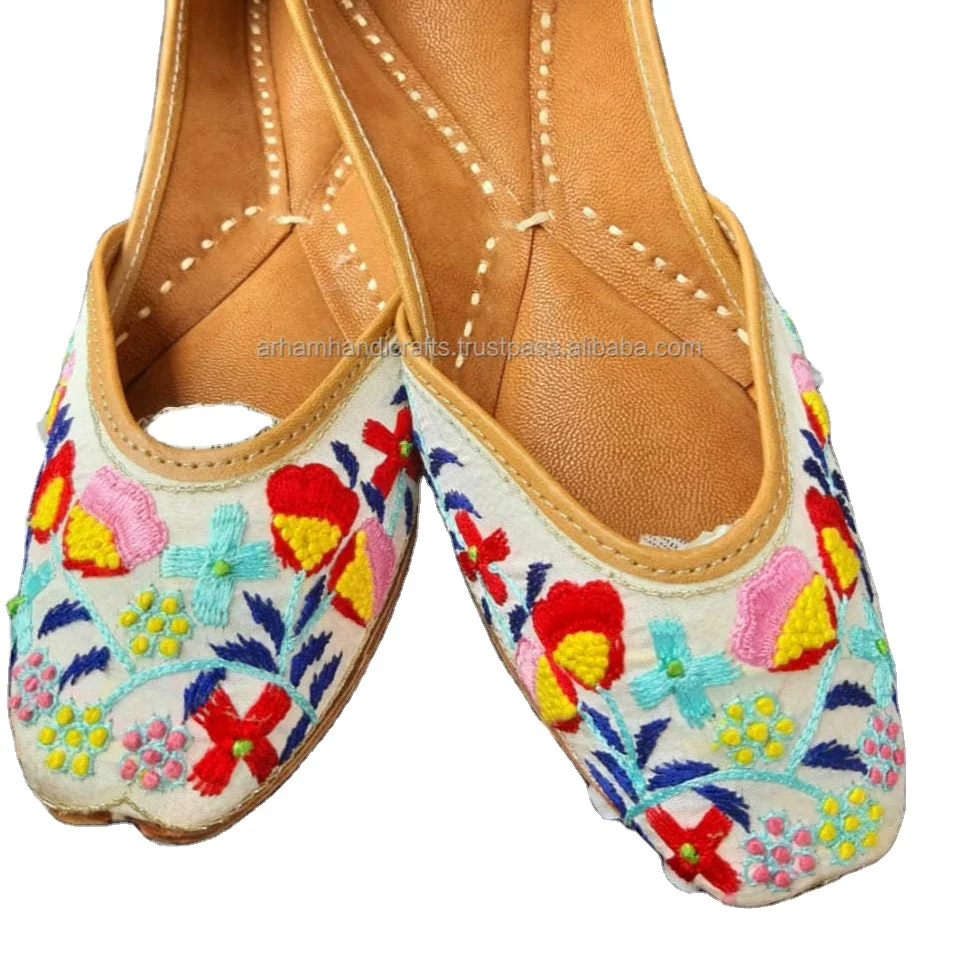 Multi Colored Flip Flop Shoes Punjabi Khussa Jutty Wedding Embroidery juttis Designer Trendy stylish indian shoe luxurious