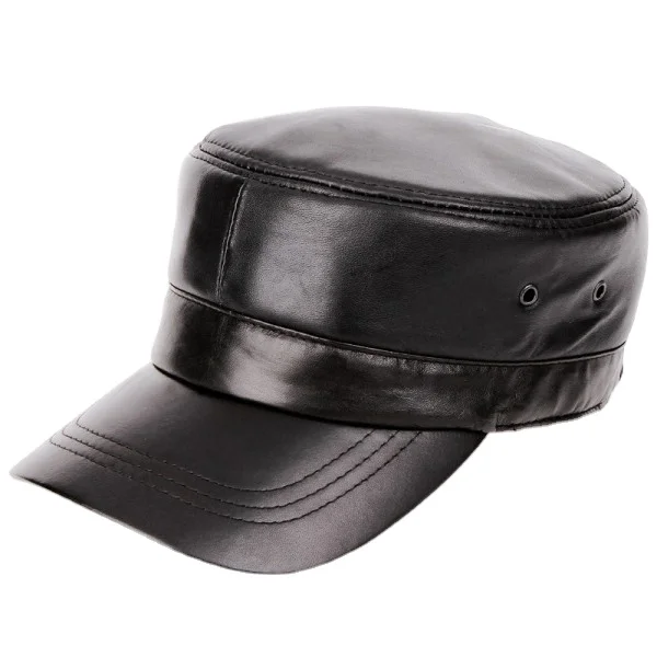 Quality Vintage British Style Fashion Hats real Leather Baker Caps Genuine Berets from Pakistan