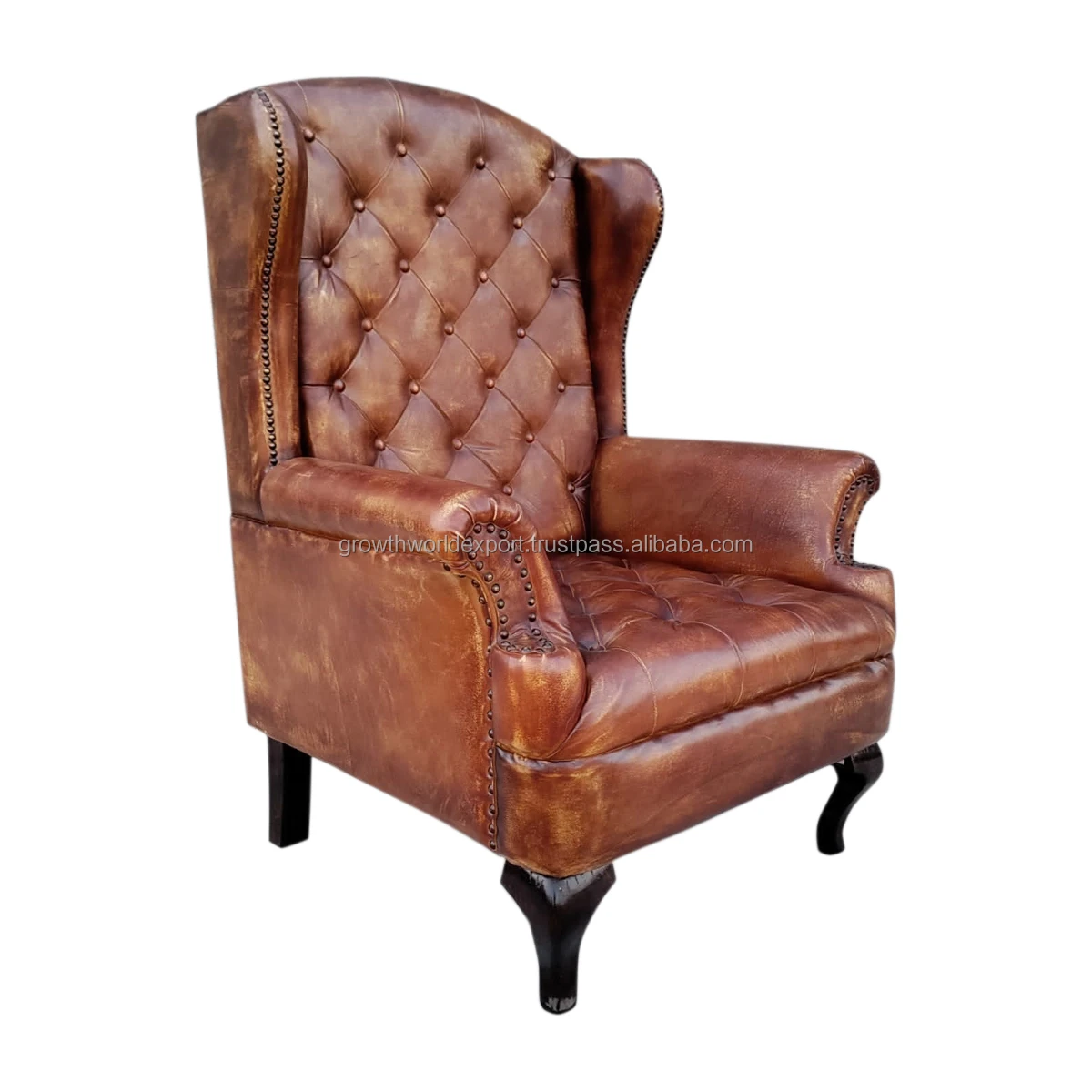 Latest King Size Leather Arm Chair Single Seater Chesterfield Leather High Quality Premium Restaurant Luxury Living Room sofa