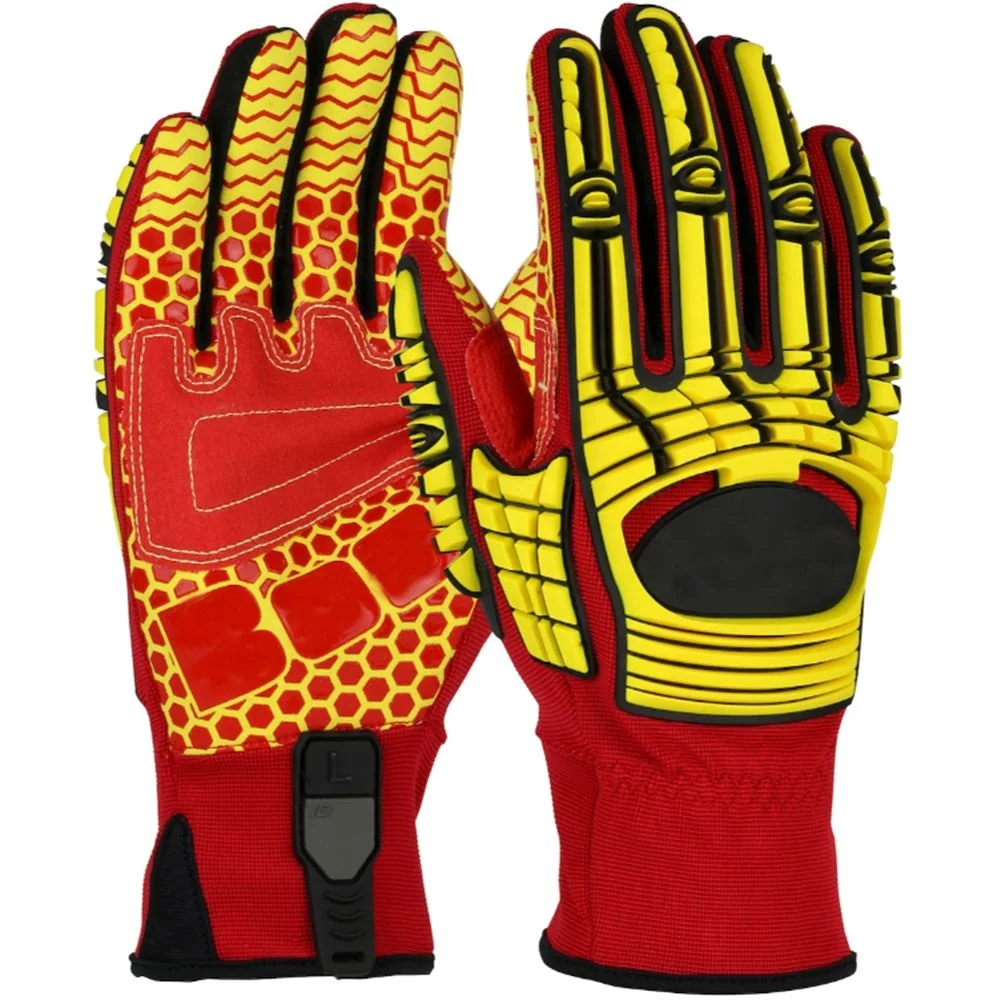 Heavy Duty Reinforced Palm Anti Slip Cut Resistant Protective Rubber Mechanic Safety Working Rope Gloves