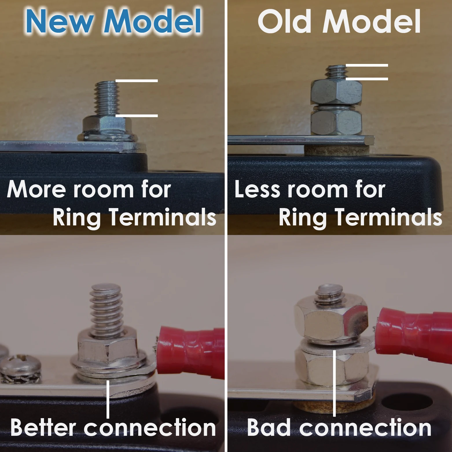 YIS Marine heavy duty bus bar 150A imperial threading