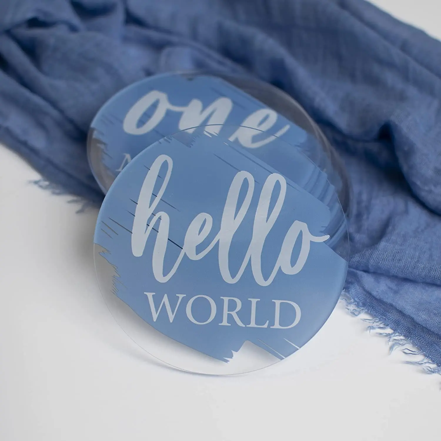 Custom Blank Acrylic Blank Round Circle Acrylic Milestone Discs Cards For Baby Milestone