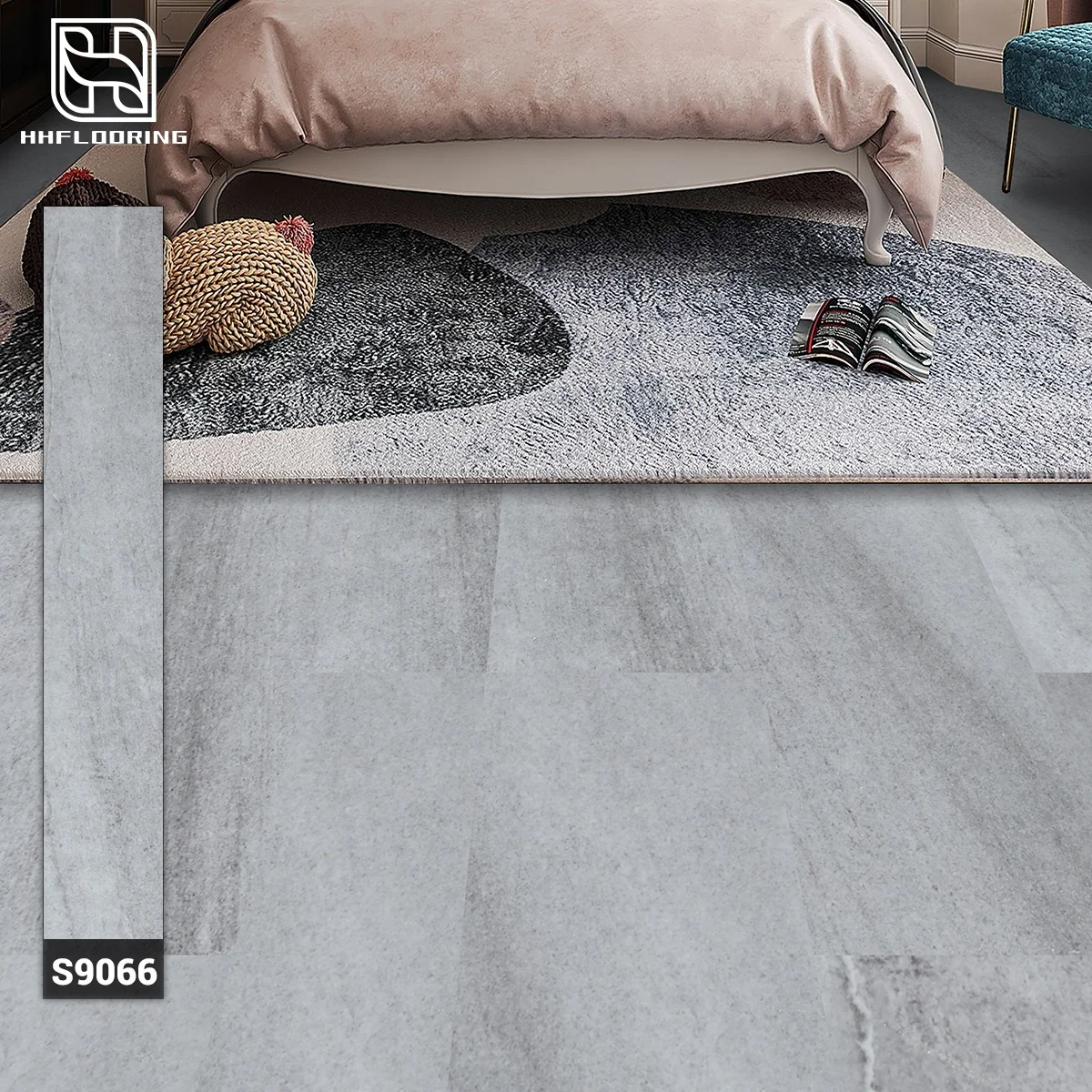 HH, серия каменных напольных покрытий, экологически чистые ПВХ виниловые деревянные напольные плитки SPC, жесткий пол для домашнего использования