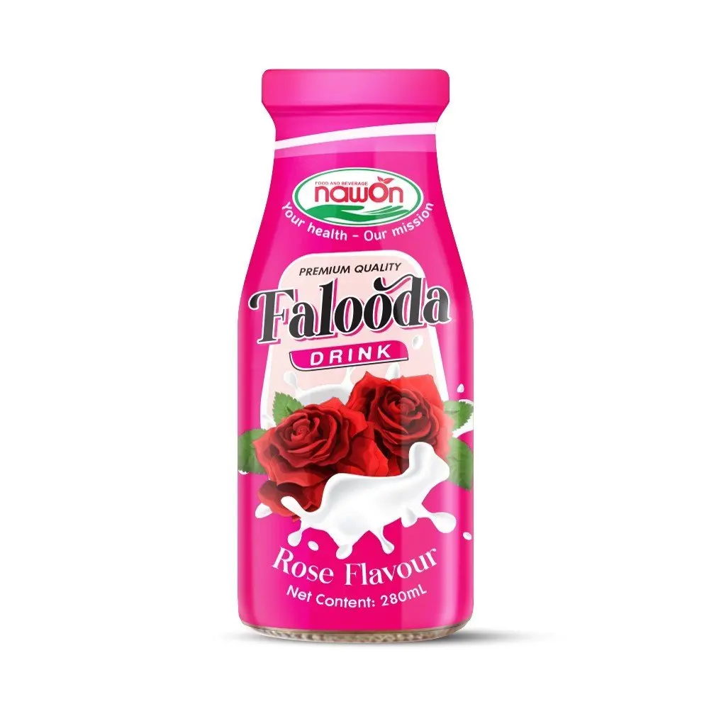 Бесплатный образец напитка Falooda, частная марка, вьетнамский напиток ODM Falooda, напиток с миндалем в стекле, производитель вьетнамских напитков