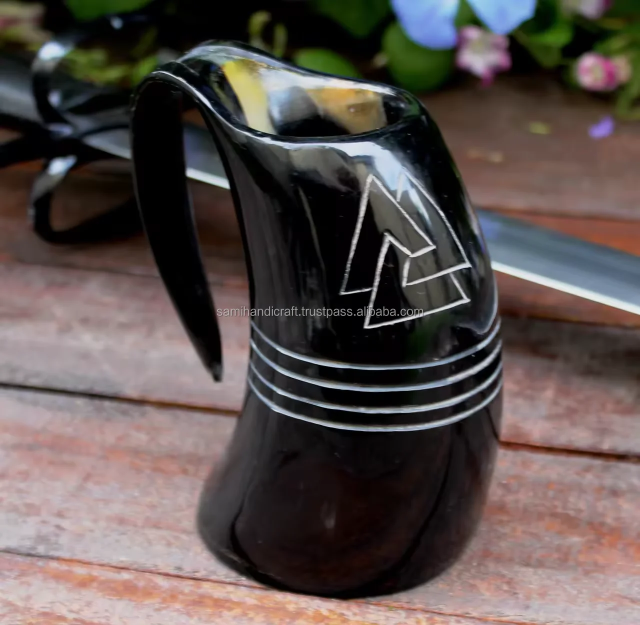 new design best quality Viking Drinking Horn Beer Mug Drinking Horn Mug