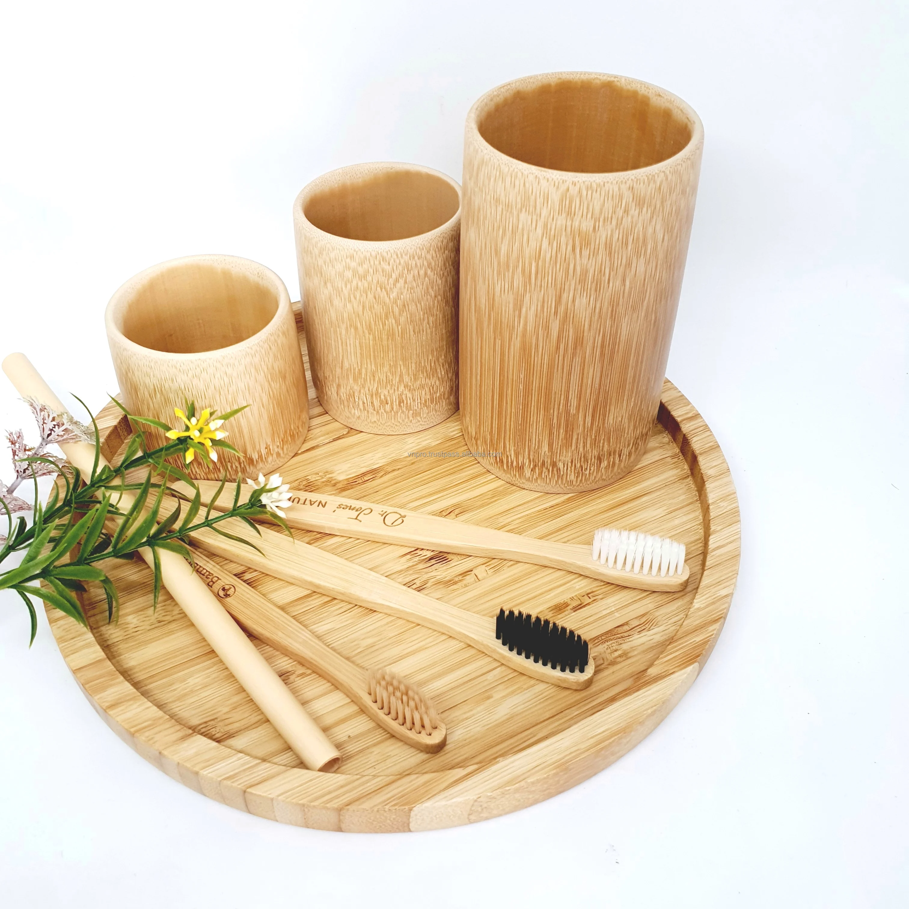 
Wholesale Natural Wood Beer Cup Japanese Drink Cup With Handle Bamboo Cup 100% Natural 