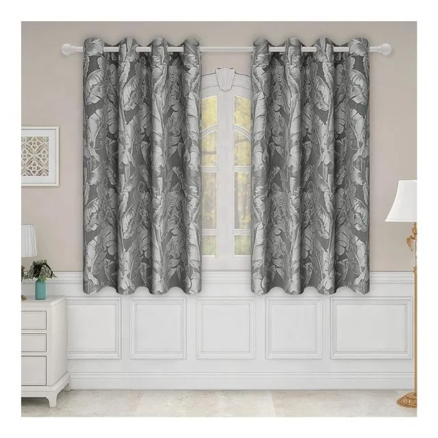 Ring Spun 100% Cotton Embroidered Thickened Shading Curtains For Living Room Bedroom Home Decoration Custom Partition Curtains