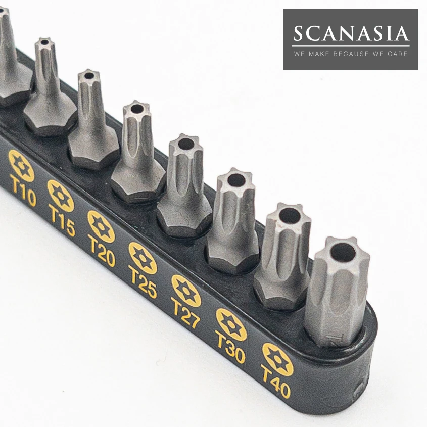 Taiwan Made Magnetic High Quality Star Security Torx  Bit Set T5-T40 with sleeve