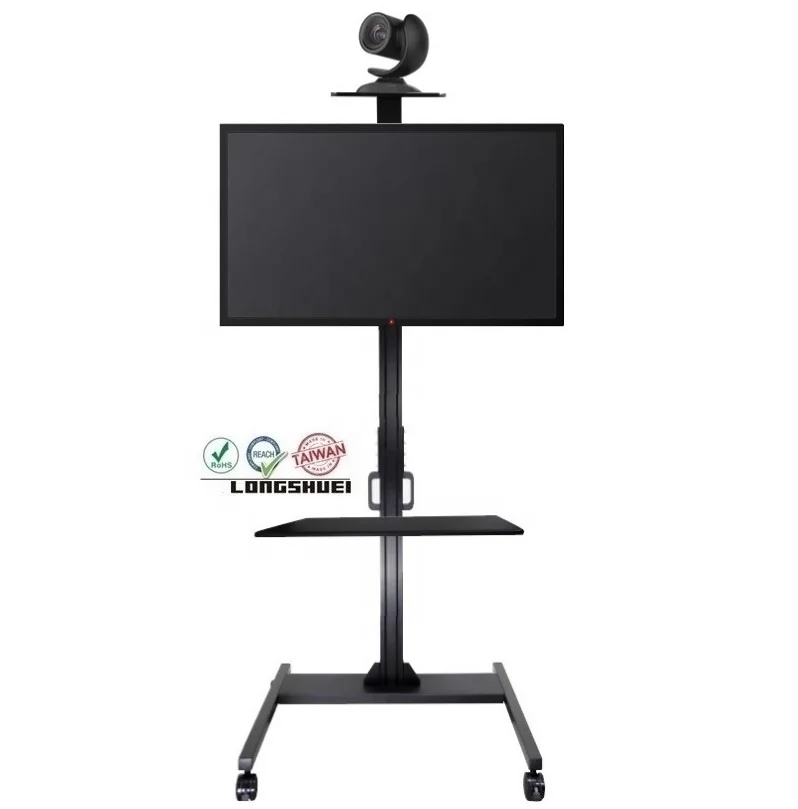 Metal Universal Plasma LCD LED Modern TV Stand mobile TV cart Four wheels TV trolley