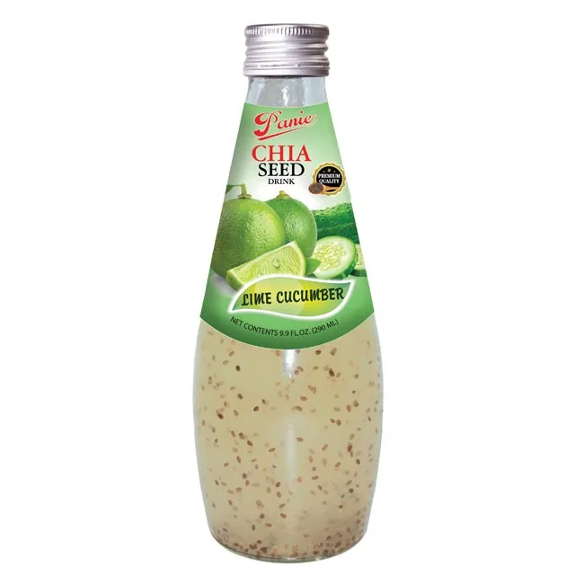 Стеклянные бутылки для напитков из семян чиа, свежий фруктовый аромат, бутылки из семян чиа, вьетнамский производитель напитков