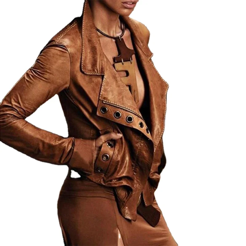 Genuine Leather Jacket with Real Fur Collar Ladies Warm Leather Long Jackets Real Fox Fur Cuffs Womens Genuine Leather Jacket