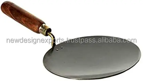 12 inches Excellent Quality  Iron Tawa with Wooden Handle For Cooking Chapati Bread Roti Cooking Pan Utensil Indian Tava