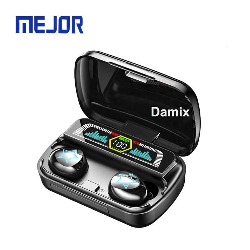 Damix digital display headphone AS-07 Powerbank Gaming earphone TWS Earbud M20 wireless game headset