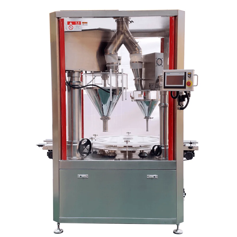 12 Stations Automatic Rotary Auger Capsule Protein Powder Filling Machine