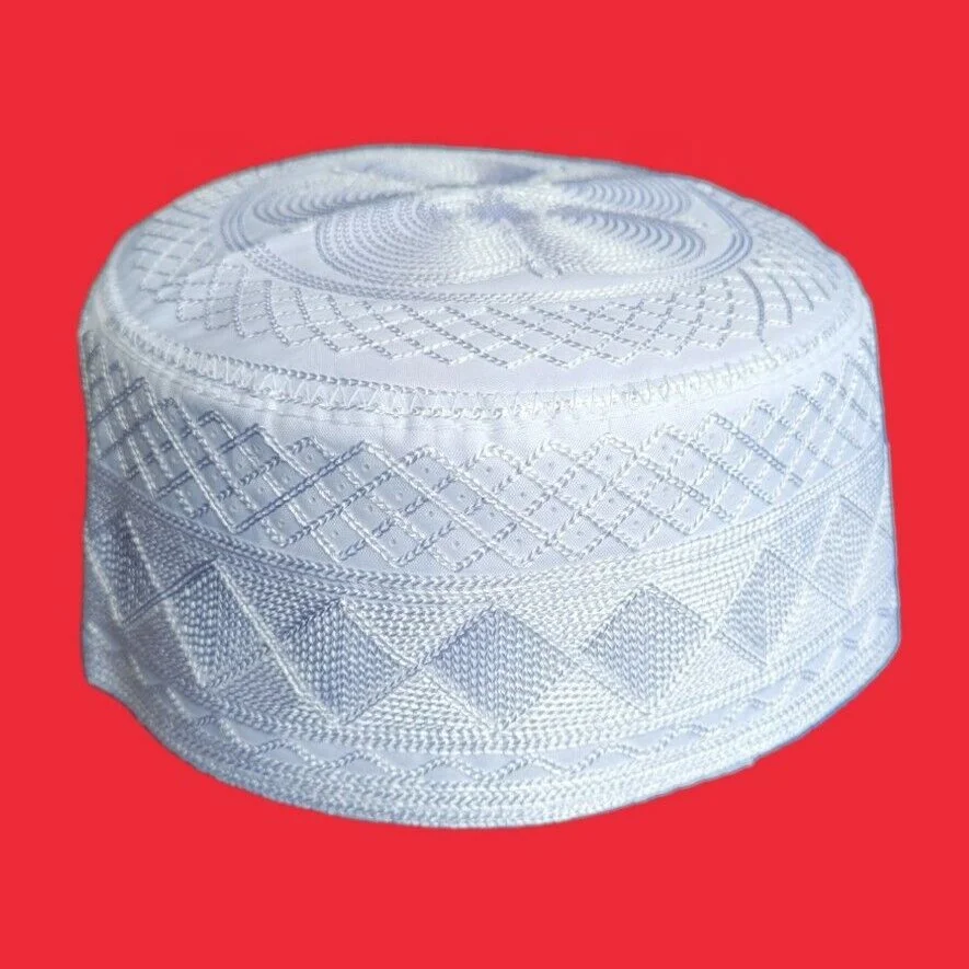 New Design Wholesamle Egyptian Bangladesh Arabic  Embroidery Muslim Prayer Hat Islamic Kufi Hat For Muslim Direct From Factory