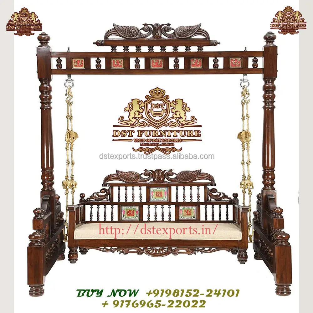 Тяжелые Резные качели Maharaja для дома королевский дизайн резные деревянные эксклюзивные индийские ручной работы Jhula