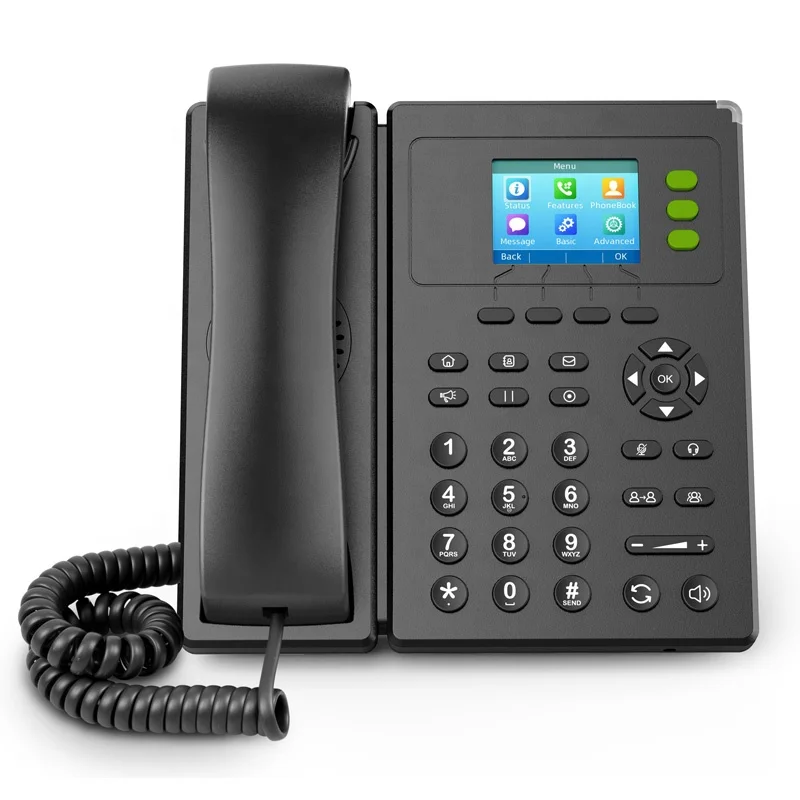 VoIP Phone Business IP Telephone with 3 SIP, PoE & 2.4G WiFi Connection