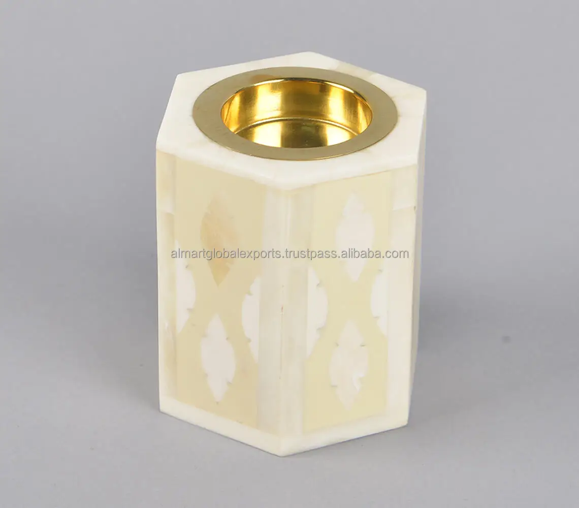 Arabic Modern Mini Bone Inlay Bakhoor Burner Hexagon Home Decor Products