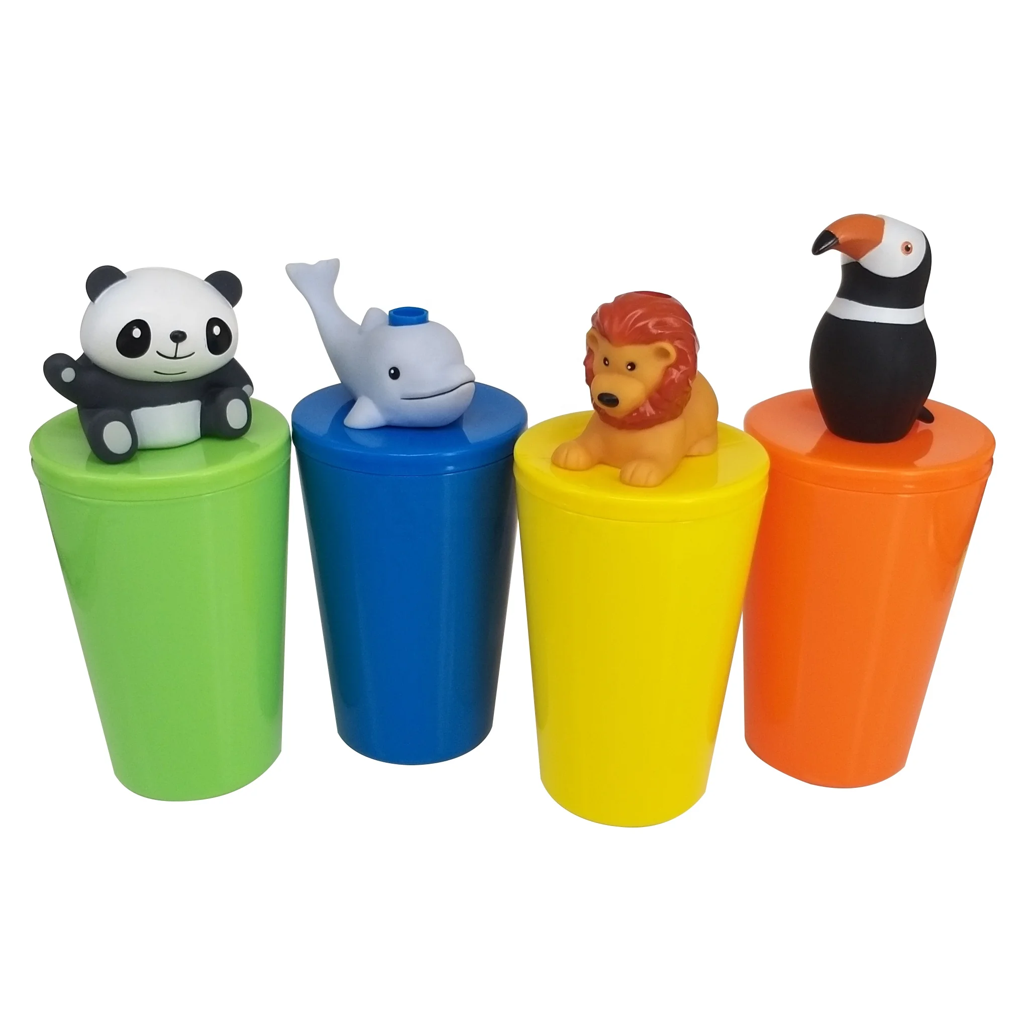 400 мл PP tumbler Новинка Сувенирный пластиковый тумблер 3D фигурка рекламный подарок Дельфин аквариумный стакан