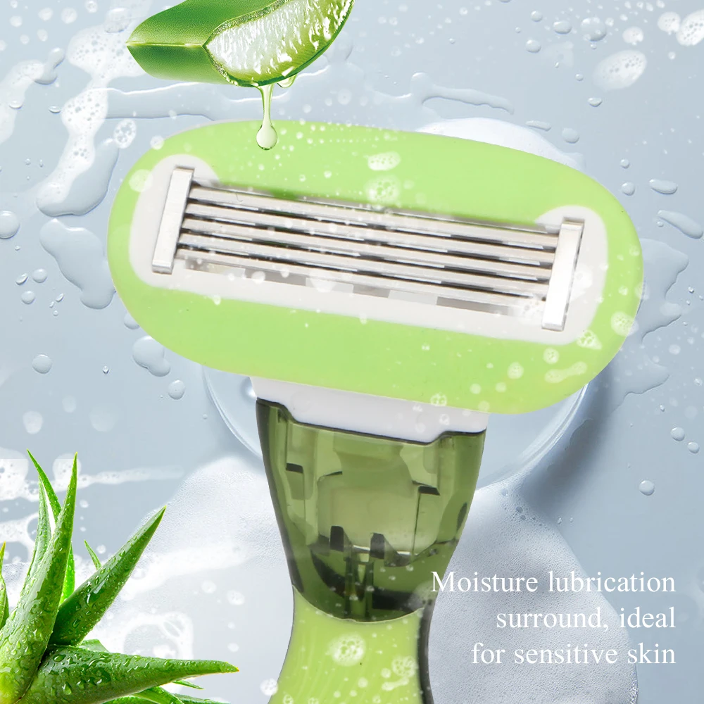 5 Blades Women Razor with refills Private Label Razor factory Lady Hair Removal Body Razor