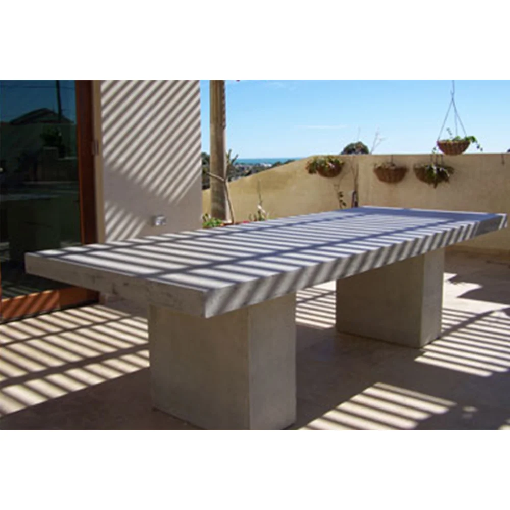Modern Fashion Fiber Concrete Dining Set Wax Finished Outdoor Garden Furniture Made in Vietnam