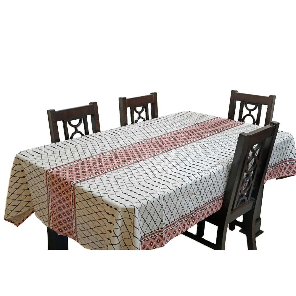 
Table Cloth Plain Floral Design 100% Cotton Made 4/6 Chair Tablecloth for Home Wholesale Ready To Ship 