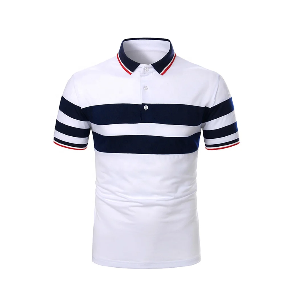 Wholesale Performance Designer Breathable Regular Fit Casual Polo Shirt Ribbed Collar And Cuff Cotton Spandex Polo Shirt Men