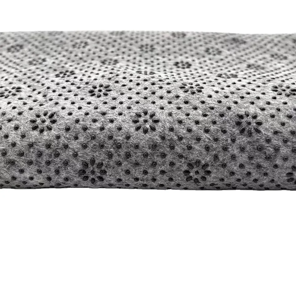 composite drop plastic dot felt cloth nonwoven carpet backing cloth hard type non woven carpet backing cloth
