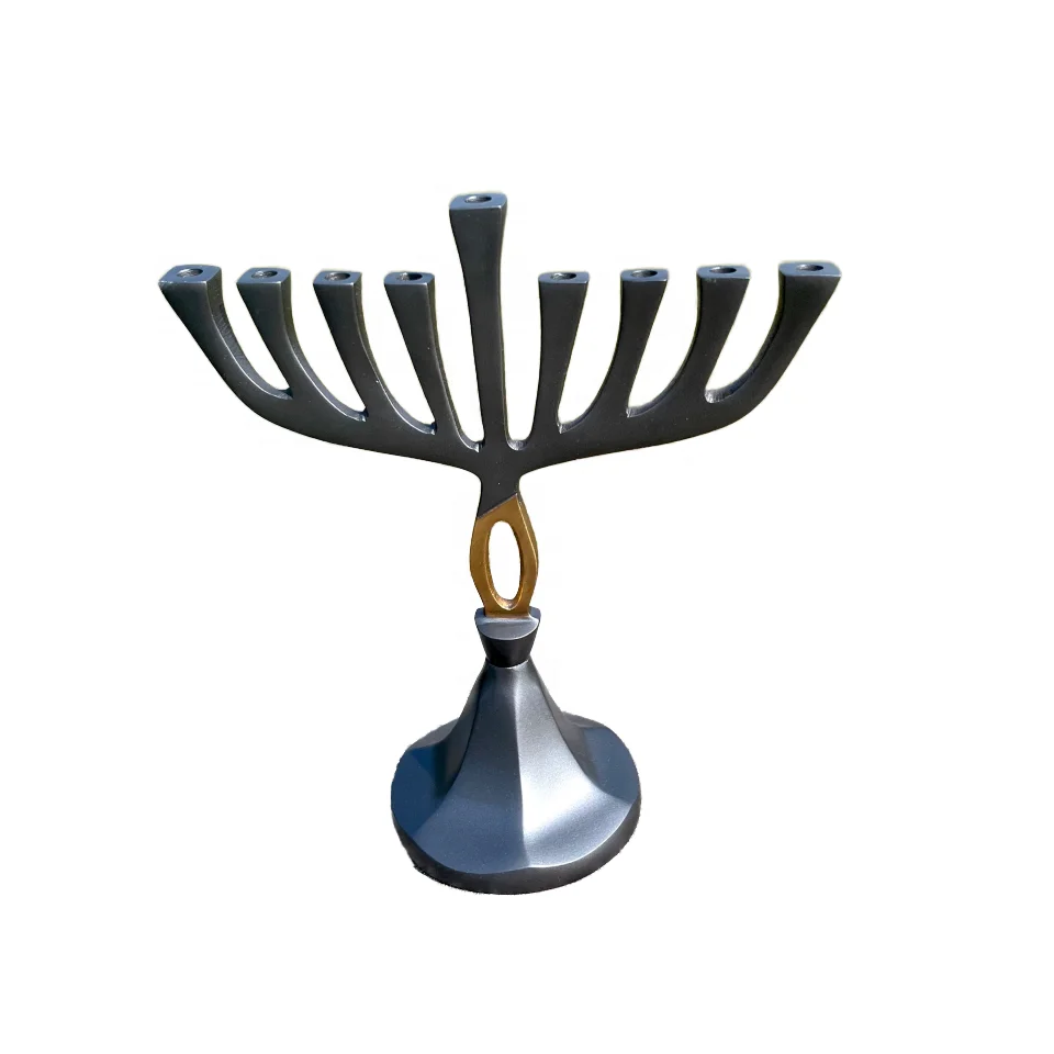 Best Seller TREE Style CHARCOAL Menorah Candlestick holder Chanukah Hanukkah best of  Decorations Judaica Shabbat saloon table