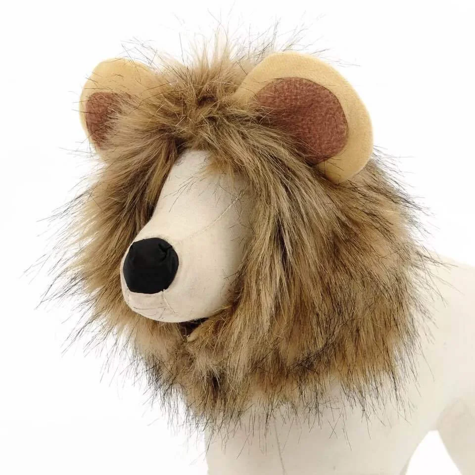 Halloween New Dog Hat Lion Style Pet Cat Costume