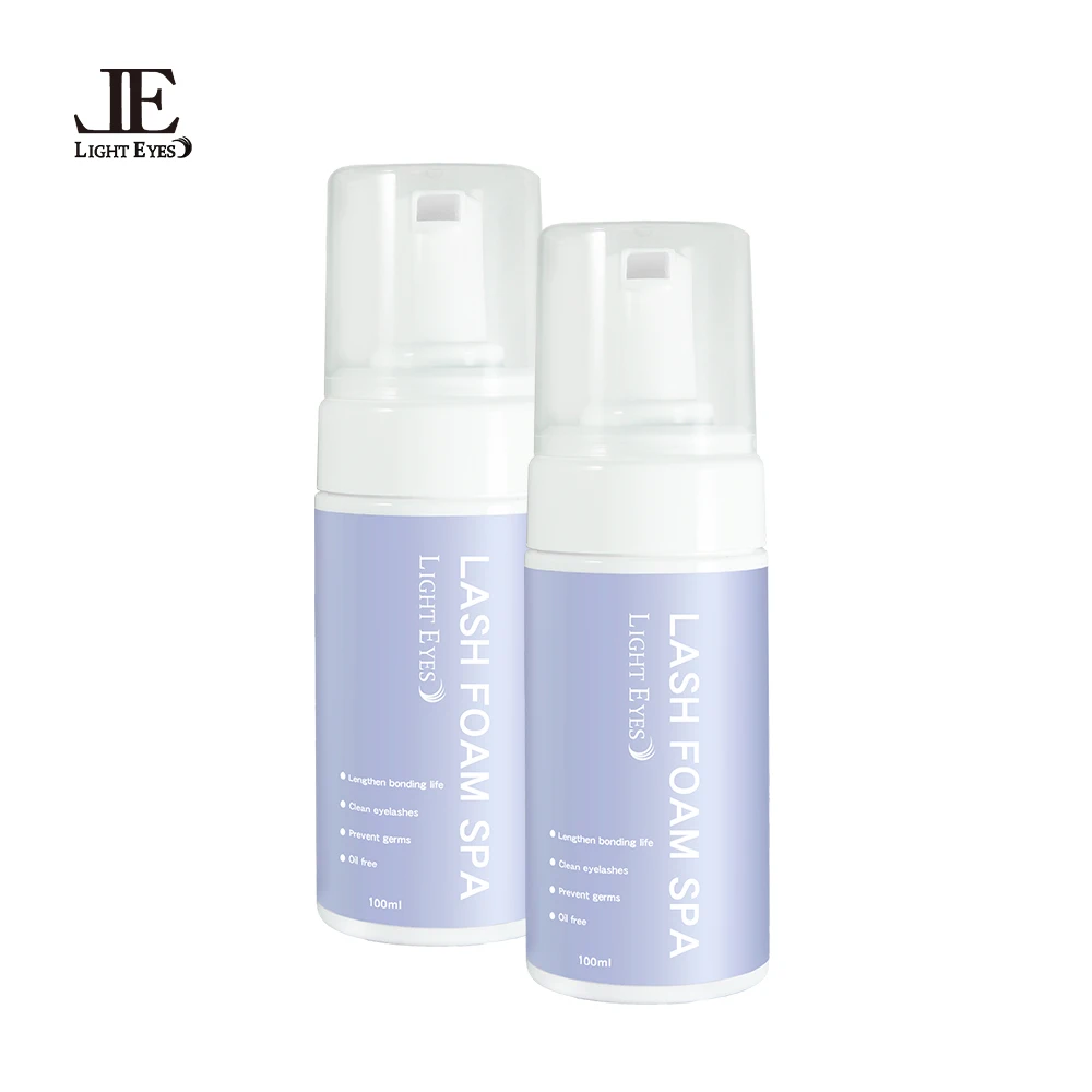 Eyelash Cleanser Eyelash Extension Foam Cleanser With Brush Rose Gold Lash Shampoo Bottle Private Label