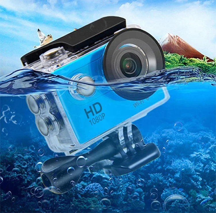Junnx Action Camera 1080p 4K 30FPS GPCV4247 AVI HD LCD 2.0 Waterproof Helmet Dual Screen WiFi Webcam Sport Video Cam