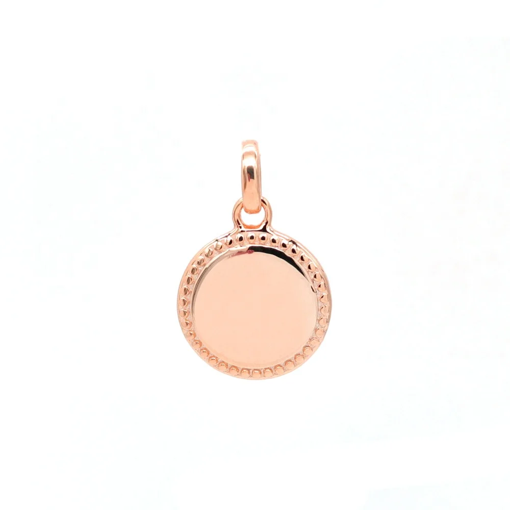 925 Sterling Silver Jewelry Blank Pendant Rhodium Plated Jewelry Silver Disc Pendant Round Engravable Jewelry Women