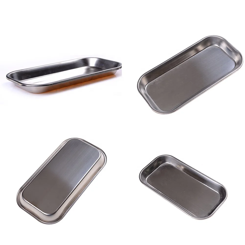 Металлический лоток Mayo для медицинских инструментов тату и хирургических принадлежностей средний из нержавеющей стали