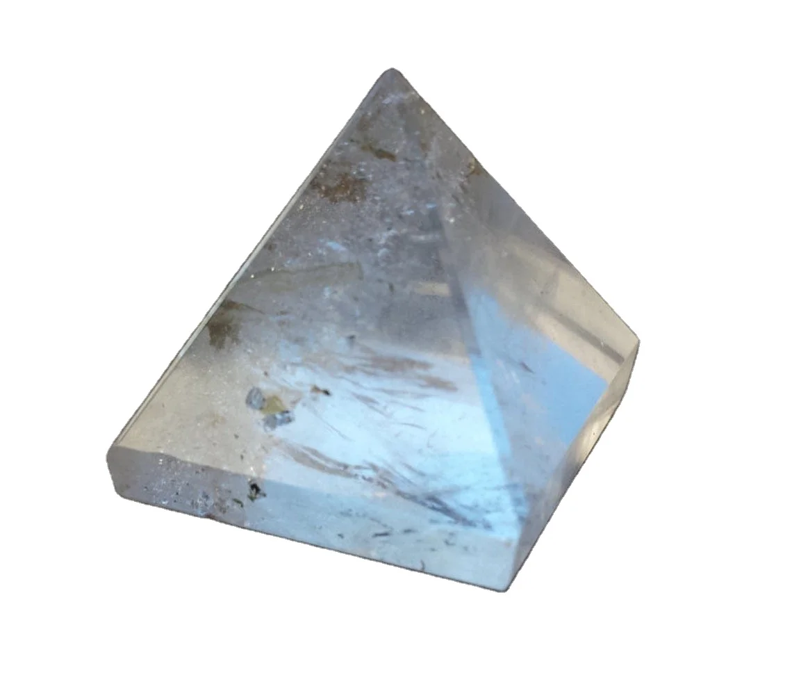 Premium Quality Natural Wholesale Gemstone Clear Crystal Quartz Polished And Carved Pyramid For Healing