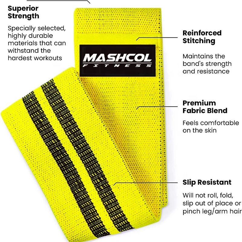 Hot Sale Custom Logo Booty Bands 3 Piece Kit Set Fitness Rubber Elastic Exercise Resistance Bands For Home Workout
