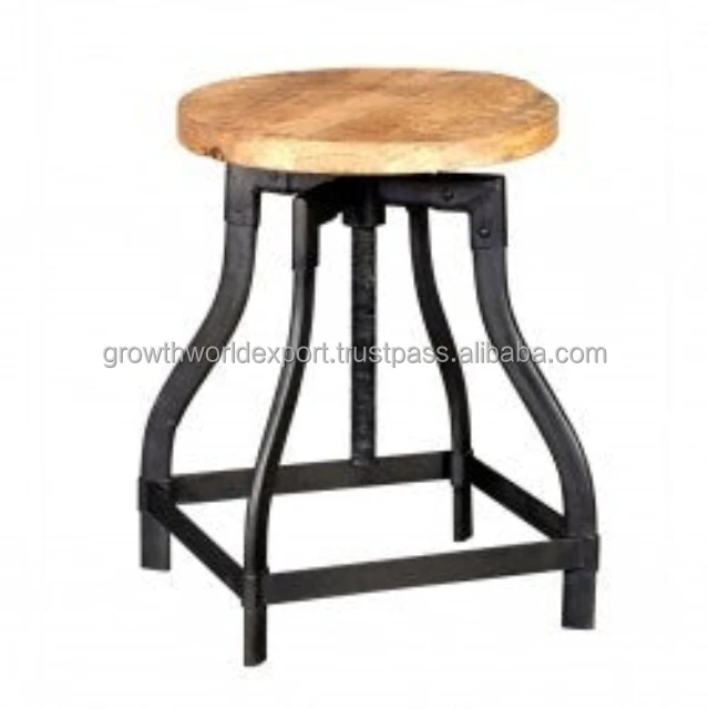 Vintage Industrial Bar Stool Iron stool for Kitchen & restaurant Furniture Affordable Bar & Cafe Chair Bar furniture Metal Stool