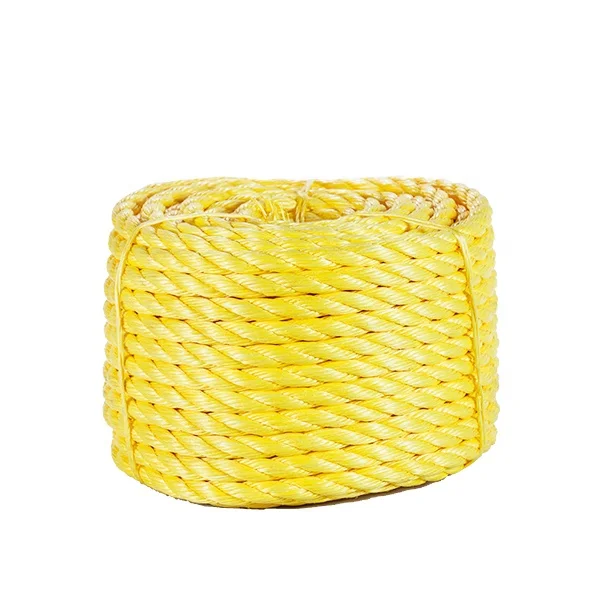 Wholesale Supplier high quality HDPE 3 strands rope Plastic twisted PE PP packaging twine rope