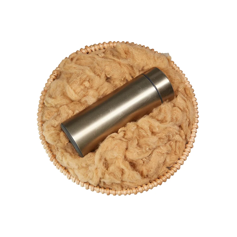 GRS certified  polyester staple fiber dog nest bed micro fiber 2.5D*51mm  Felt nest camel brown color  fiber