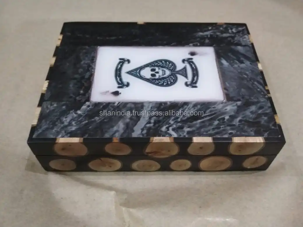 playing Cards High quality handmade Wood Resin playing card box