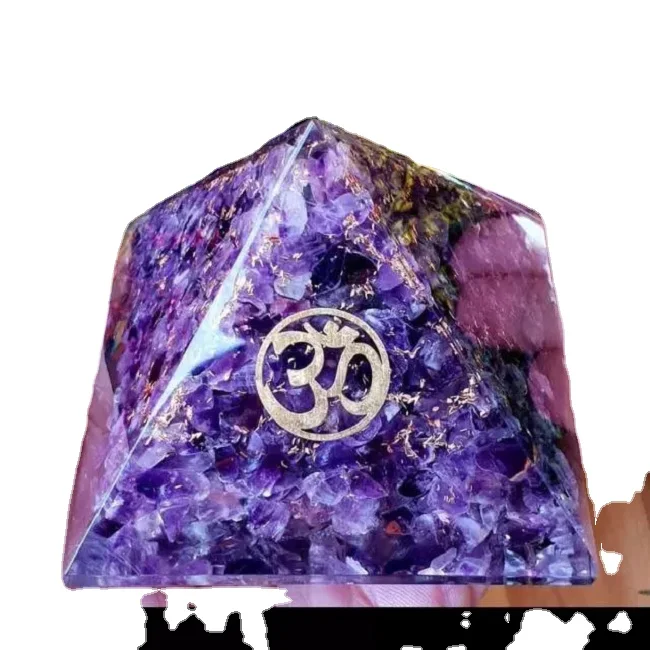 EMF protection natural agate stones crystals black tourmaline chips orgonite orgone crystals pyramid for meditation
