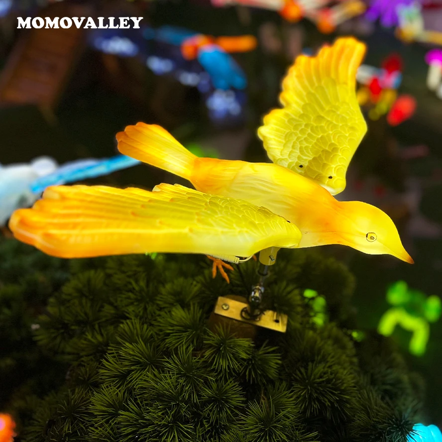 Фабрика Momovalley корпус abs 70 см светло-желтая птица светодиодное декоративное освещение птичьи садовые украшения Рождественский свет праздник