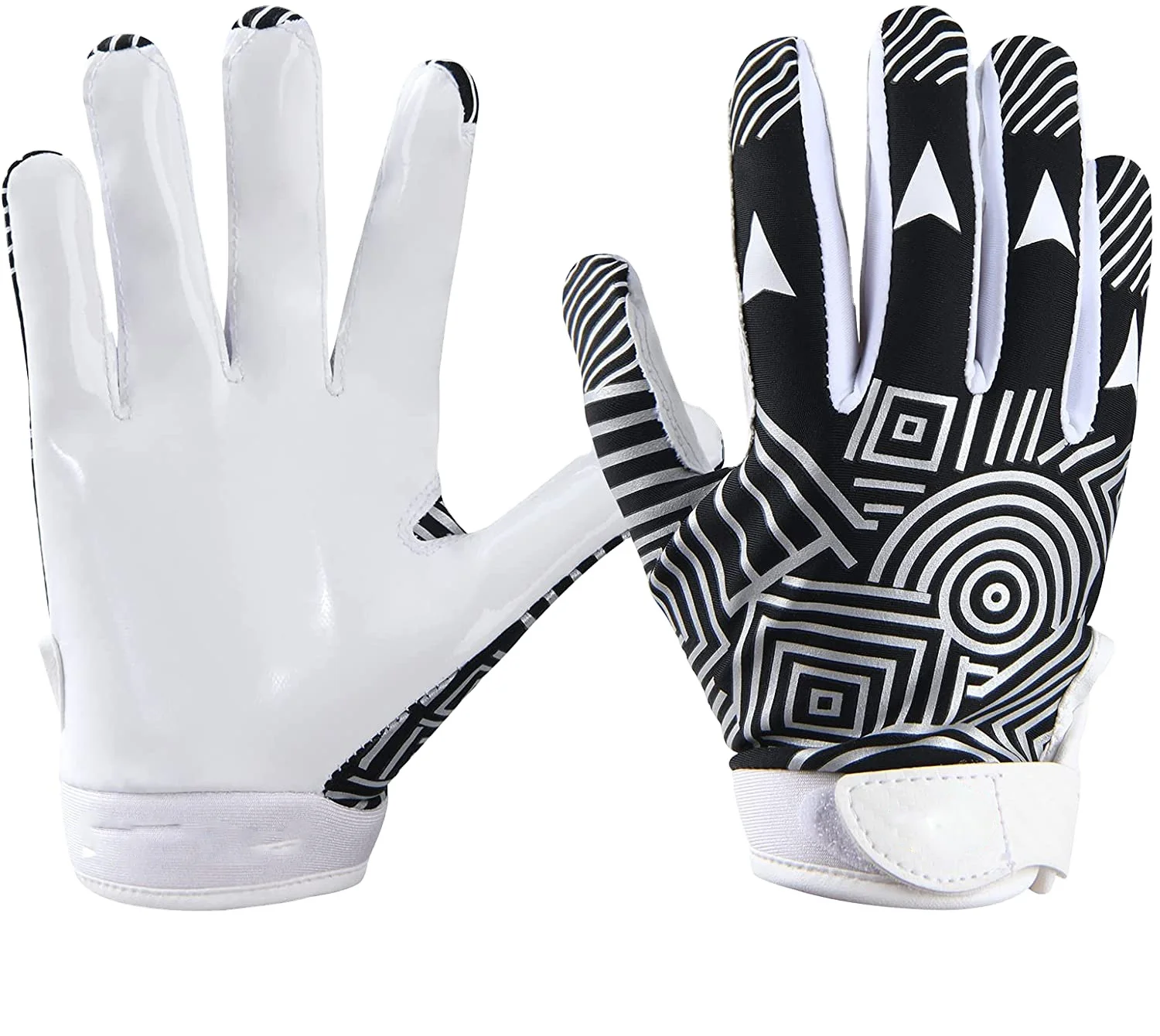 New Custom OEM Logo  American Football Gloves High sticky palm American sublimated back football gloves