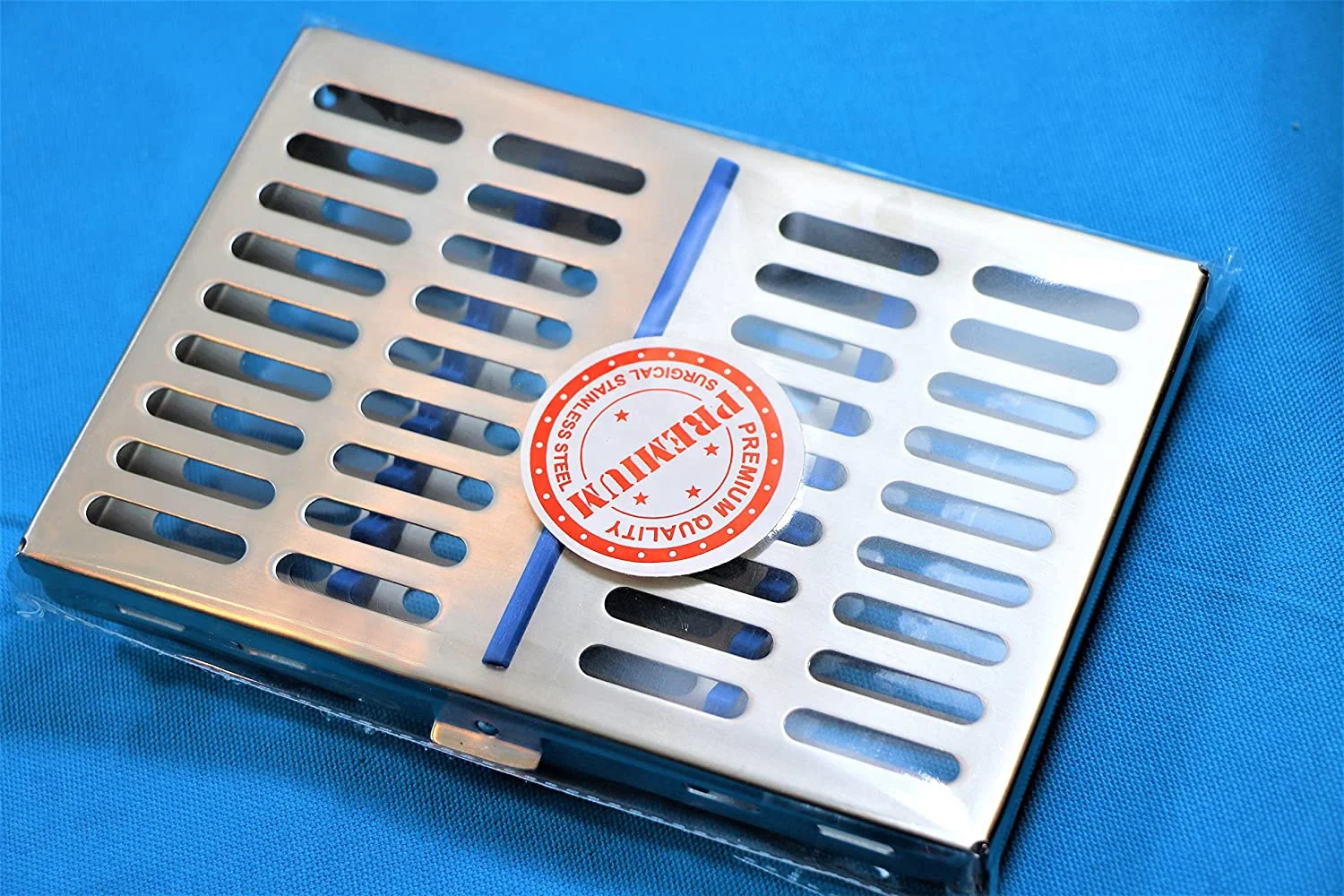 German Steel Dental Autoclave Sterilization Cassette Rack Box Tray for 10 Instruments