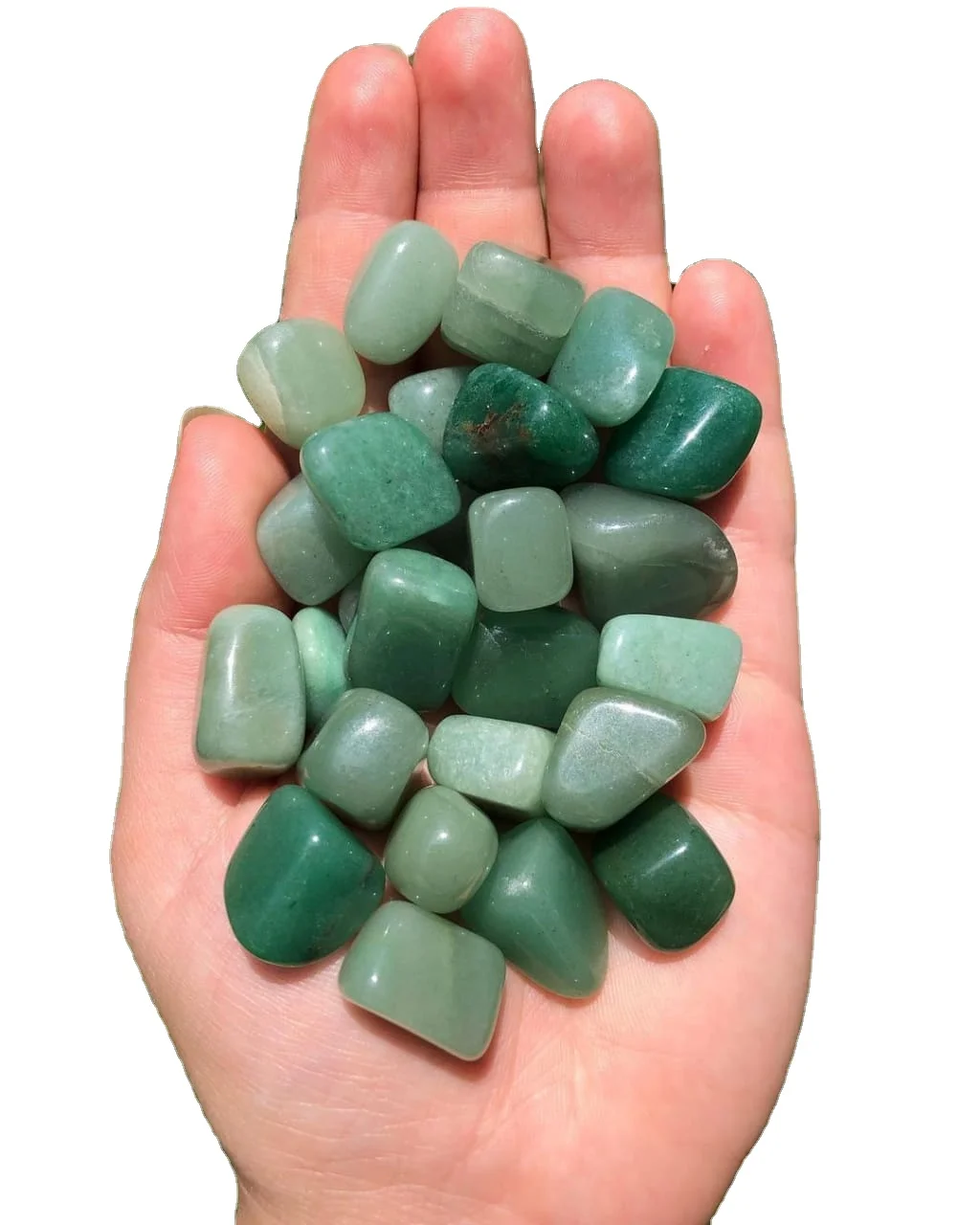 Wholesale natural green aventurine tumble stone for reiki healing gemstone bulk green crystal tumbled healing stone pebbles
