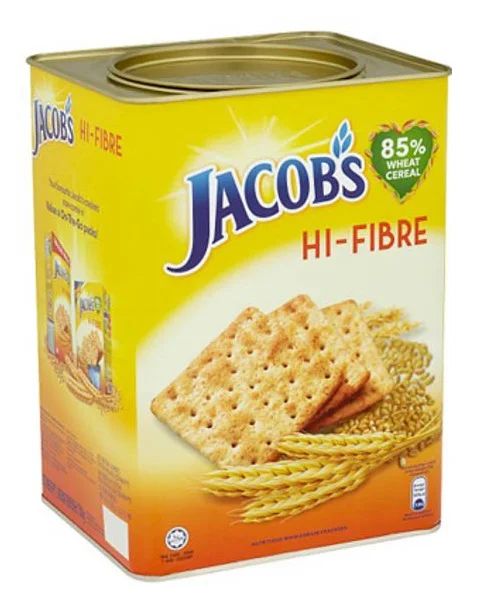 Malaysia Cream Cracker Hi-Fibre and Low Calorie Jacob's Biscuit for Healthier Choice Ready